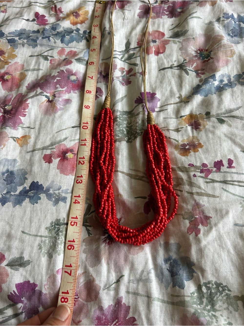 Red Beaded Multi-Strand Necklace - Women Jewelry